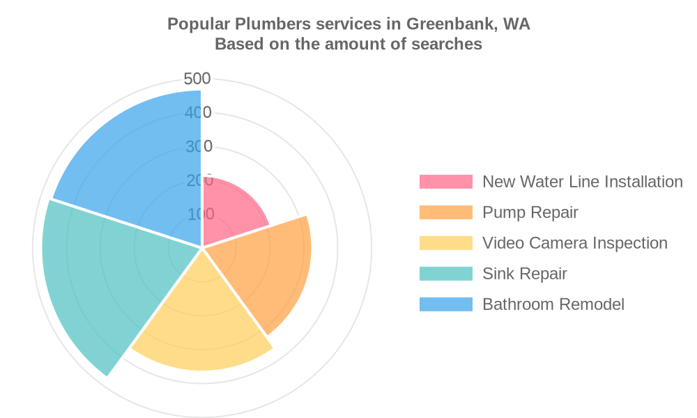 Popular services provided by plumbers in Greenbank, WA