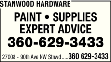 Print Ad of Stanwood Hardware