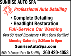Print Ad of Sunrise Auto Spa