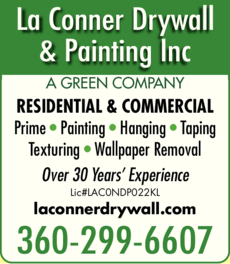 Print Ad of La Conner Drywall & Painting Inc