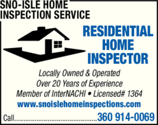 Print Ad of Sno-Isle Home Inspection Service