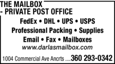 Print Ad of The Mailbox - Private Post Office