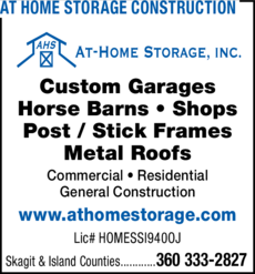 Print Ad of At Home Storage Construction