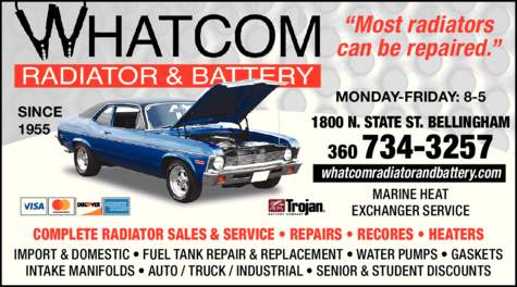 Print Ad of Whatcom Radiator & Battery
