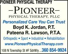 Print Ad of Pioneer Physical Therapy