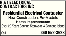 Print Ad of R & I Electrical Contractors Inc