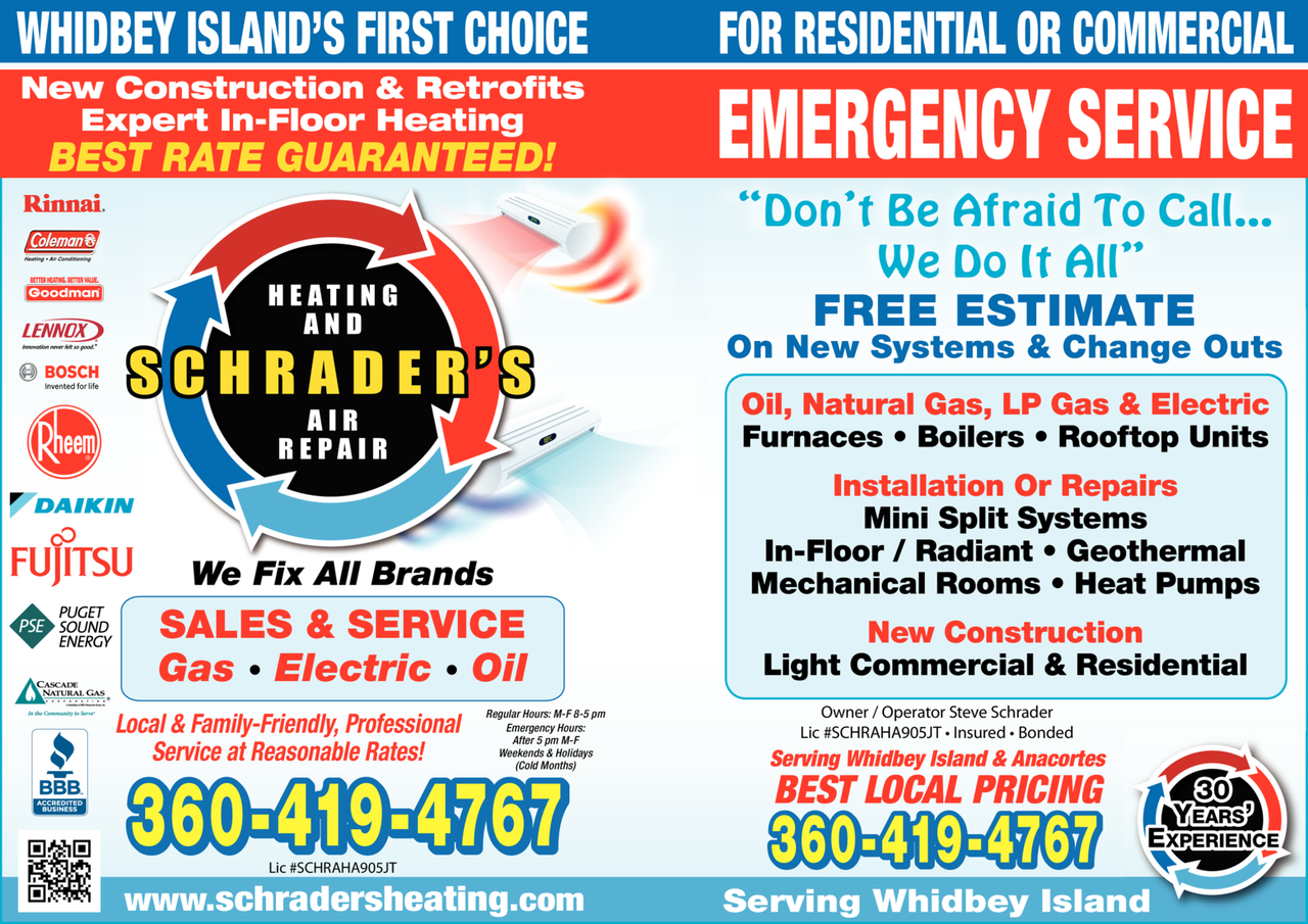 Print Ad of Schrader's Heating & Air Repair