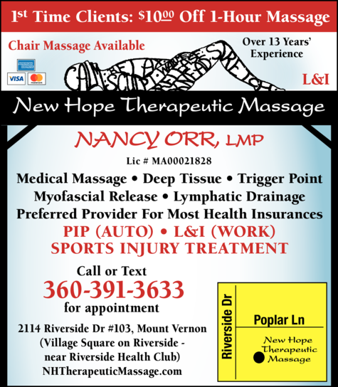 Print Ad of New Hope Therapeutic Massage