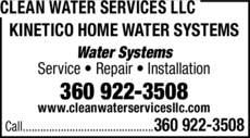 Print Ad of Clean Water Services Llc