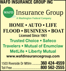 WAFD Insurance Group Inc - Mount Vernon, WA | Skagit Directory