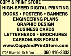 Print Ad of Copy & Print Store