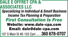 Print Ad of Dale E Offret Cpa & Associates Llc