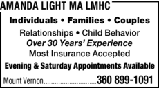 Print Ad of Amanda Light Ma Lmhc
