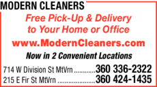 Print Ad of Modern Cleaners