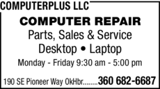 Print Ad of Computerplus Llc