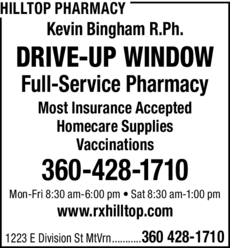 Print Ad of Hilltop Pharmacy