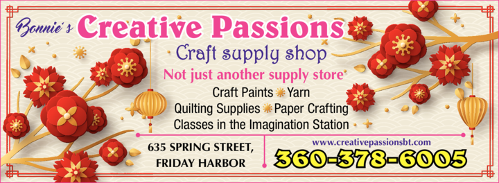 Print Ad of Bonnie's Creative Passions Craft Supply Shop