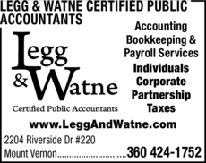 Print Ad of Legg & Watne Certified Public Accountants
