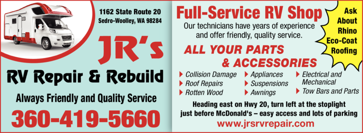 Print Ad of Jr's Rv Repair & Rebuild