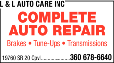 Print Ad of L & L Auto Care Inc