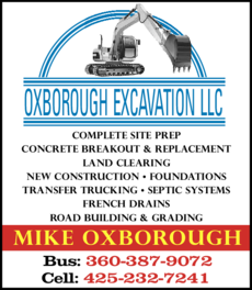 Print Ad of Oxborough Excavation Llc