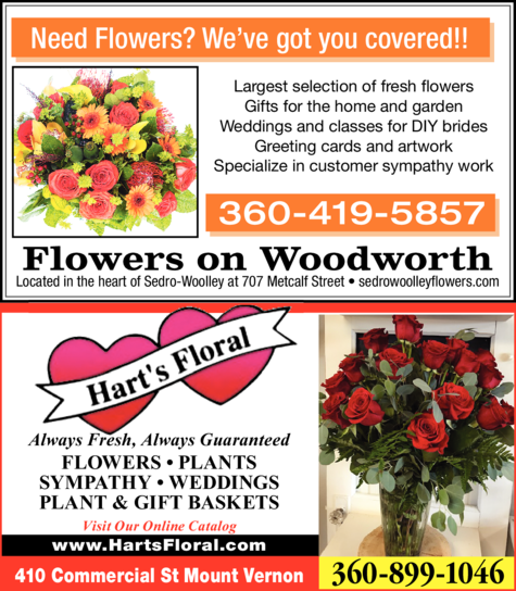 Print Ad of Flowers On Woodworth