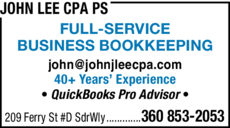Print Ad of John Lee Cpa Ps