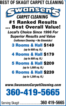 Print Ad of Best Of Skagit Carpet Cleaning