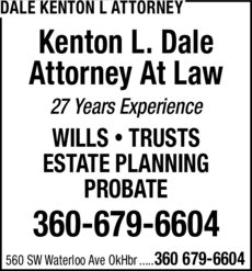 Print Ad of Dale Kenton L Attorney