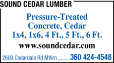 Print Ad of Sound Cedar Lumber