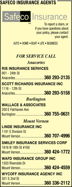 Print Ad of Safeco Insurance Agents 