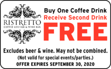 Print Ad of Ristretto Coffee Lounge & Wine Bar
