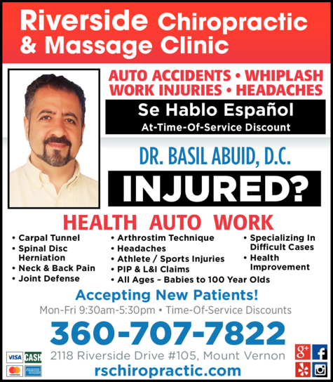 Print Ad of Riverside Chiropractic & Massage Clinic