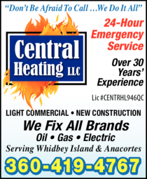 Print Ad of Central Heating Llc