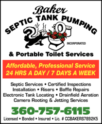 Print Ad of Baker Septic Tank Pumping Inc