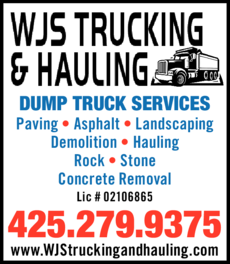 Print Ad of Wjs Trucking & Hauling