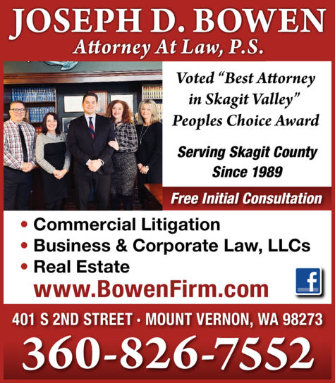 Print Ad of Bowen Joseph D Attorney At Law Ps