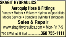 Print Ad of Skagit Hydraulics