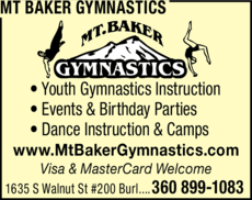 Print Ad of Mt Baker Gymnastics