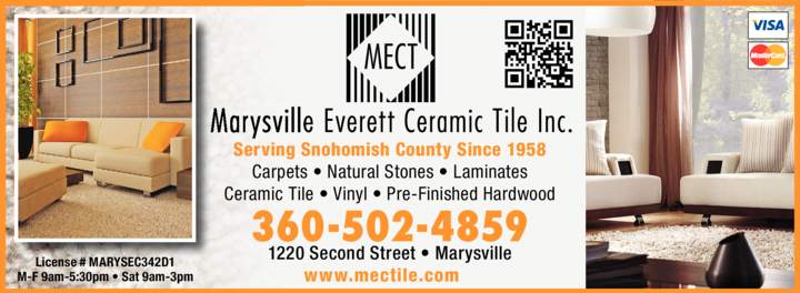 Print Ad of Marysville Everett Ceramic Tile Inc