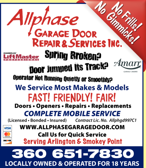 Print Ad of Allphase Garage Door Repair & Services Inc