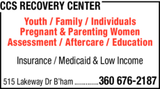 Print Ad of Ccs Recovery Center
