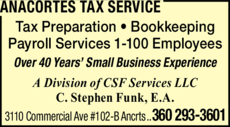 Print Ad of Anacortes Tax Service