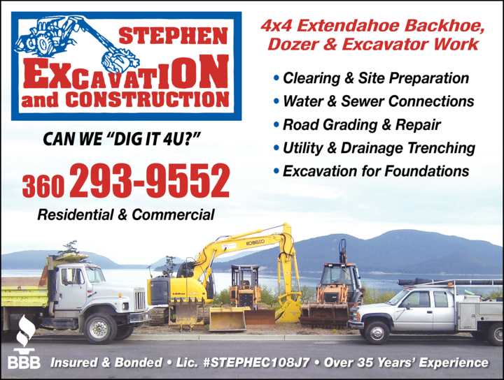 Print Ad of Stephen Excavation & Construction
