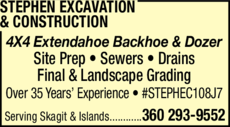 Print Ad of Stephen Excavation & Construction