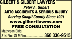 Print Ad of Gilbert & Gilbert Lawyers