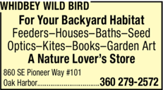 Print Ad of Whidbey Wild Bird