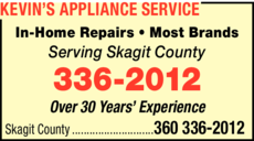 Print Ad of Kevin's Appliance Service