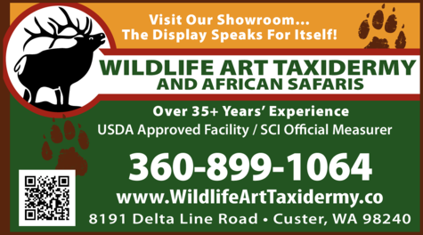 Print Ad of Wildlife Art Taxidermy & African Safaris