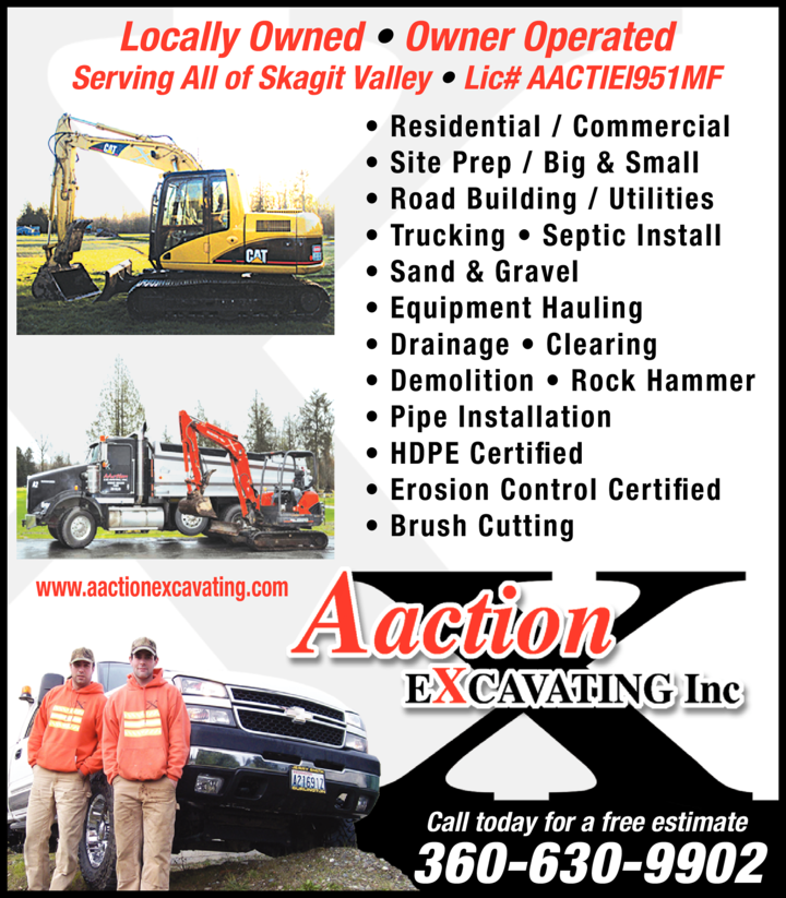 Print Ad of Aaction Excavating Inc